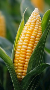 鲜嫩金黄玉米 田园好风光