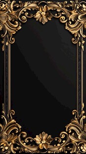 金色奢华花纹边框设计