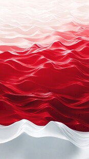 红白渐变波纹抽象背景图