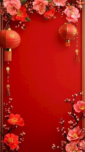 喜庆中式春节装饰背景图