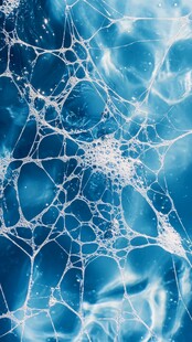 蓝色泡沫纹理背景图