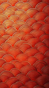 红色鱼鳞纹背景图案