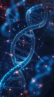 蓝色DNA双螺旋科技图像