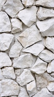 白色石块堆砌纹理墙面