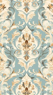 欧式典雅花纹墙纸图案