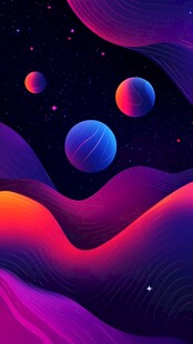 梦幻宇宙中的多彩星球