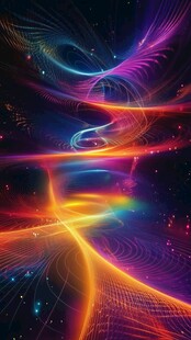 梦幻炫彩光线宇宙艺术图