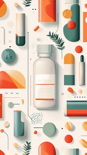 简约风药品及医疗用品插画