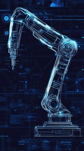 科技感工业机械臂设计图