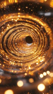 金色炫光漩涡梦幻场景