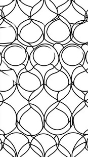 黑白线条几何无缝图案