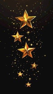 金色闪耀星星背景图