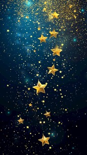 梦幻金色星星闪烁背景