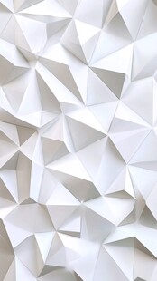 白色立体折纸几何纹理
