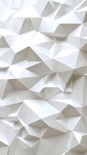 白色立体几何折纸纹理