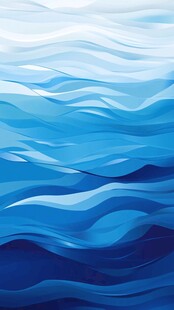 蓝色海浪抽象艺术背景图