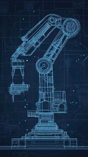 工业机械臂蓝图设计图
