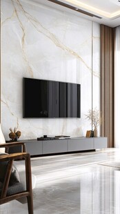 现代简约大理石客厅电视墙