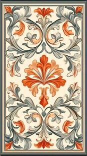 复古花卉图案精美地毯设计