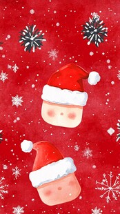 圣诞可爱头像与雪花元素