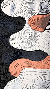 抽象线条几何纹理艺术画