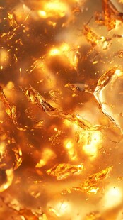 金色流动质感液体背景图