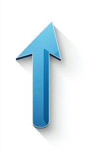 蓝色向上箭头图标