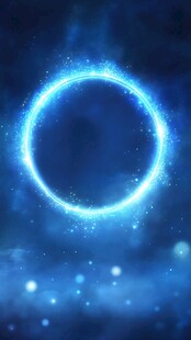 蓝色炫光圆环梦幻背景