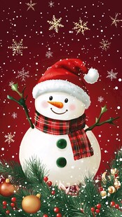 欢乐雪人迎圣诞节日氛围