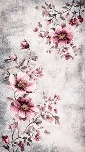 复古风花卉装饰图案