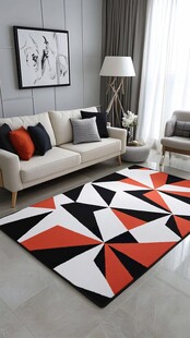 几何图案客厅地毯展示