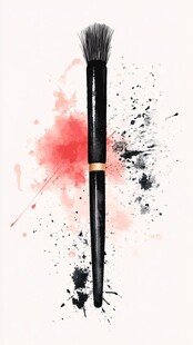 艺术画笔与泼墨色彩效果