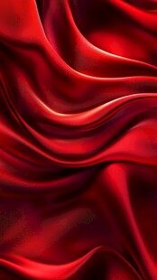 红色绸缎纹理背景图