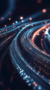 炫彩流动光线科技背景图