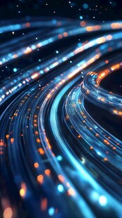 科技流光曲线梦幻背景图