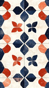 复古几何花纹瓷砖图案