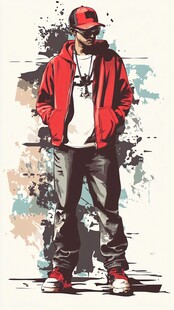 潮流街头风男子酷炫形象