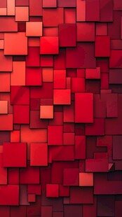 红色方块立体拼接背景