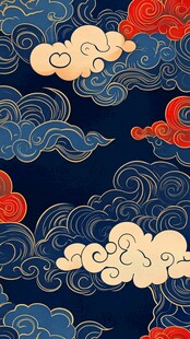 中式云纹图案设计
