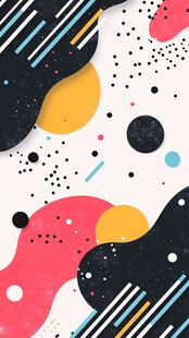 几何抽象多彩图案背景