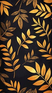 黑金树叶纹理图案背景
