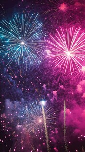 绚丽烟花点亮夜空
