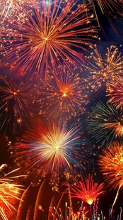 绚丽烟花点亮夜空
