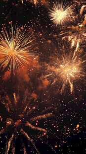 绚烂烟花点亮夜空