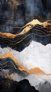 黑金抽象山水艺术纹理图