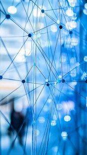 科技感网络线条结构画面