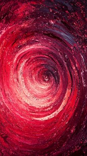 红色旋涡抽象艺术画作