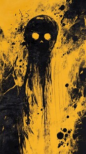 神秘幽灵涂鸦艺术形象