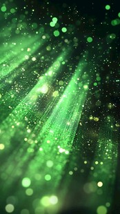 梦幻绿金光斑背景图