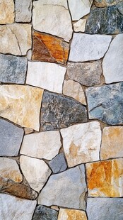 多彩拼接石墙面纹理